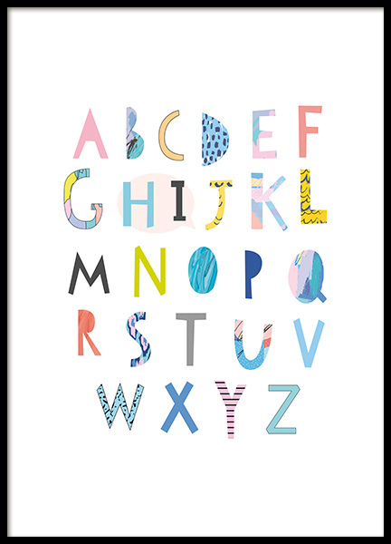 Papercut Alphabet Poster in the group Prints / Kids at Desenio AB (11379)