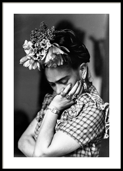 Artist, Frida Kahlo Poster in the group Prints / Black & white at Desenio AB (11968)
