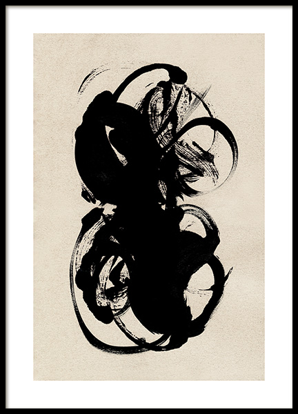 black paint poster in the group prints / art prints / abstract