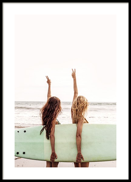 Surfer Girls Poster in the group Prints / Nature at Desenio AB (12637)