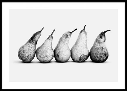 Pears in a Row Poster