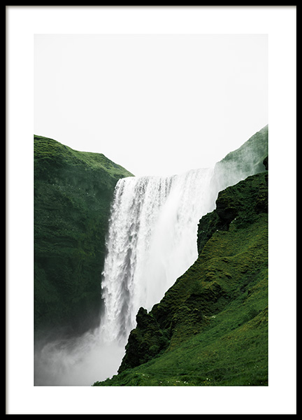 Skogafoss View Poster in the group Prints / Nature prints at Desenio AB (13355)
