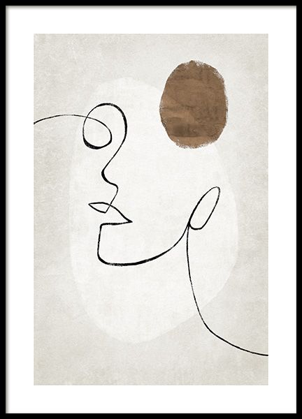 Abstract Lines and Shapes No1 Poster