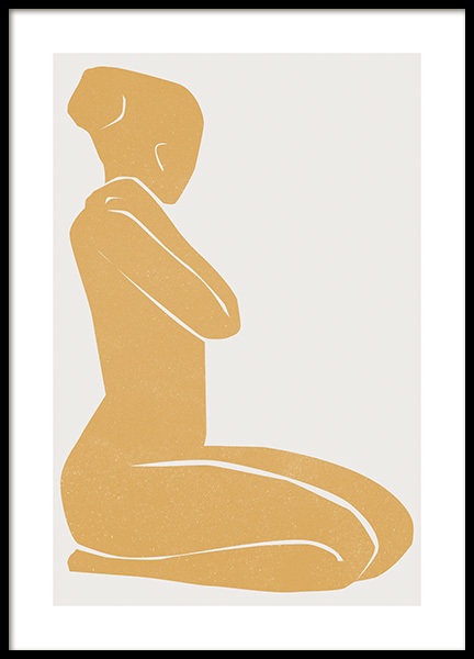 Cadmium Yellow Figure Poster