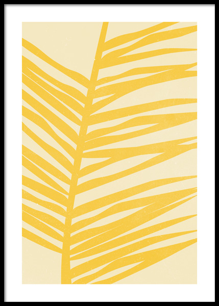 Fern in Yellow Poster