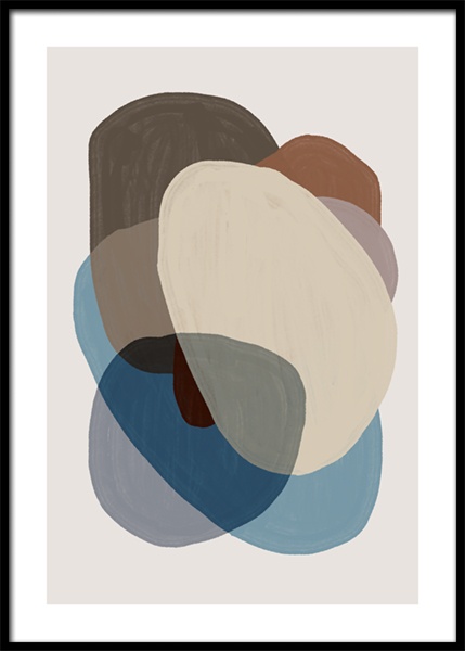 Browns and Blues No2 Poster in the group Prints / Art prints at Desenio AB (14894)