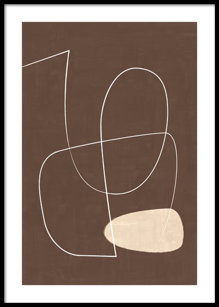 Chestnut Brown Line Poster in the group Prints / Art prints at Desenio AB (14895)