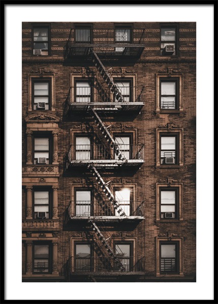 New York Fire Escape Poster in the group Prints / Photographs at Desenio AB (14904)