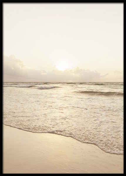 Golden Hour Beach Poster in the group Prints / Nature prints / Seas & oceans at Desenio AB (15003)