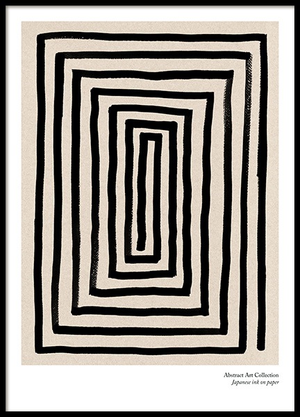 The Maze Poster - Black line - Desenio.co.uk
