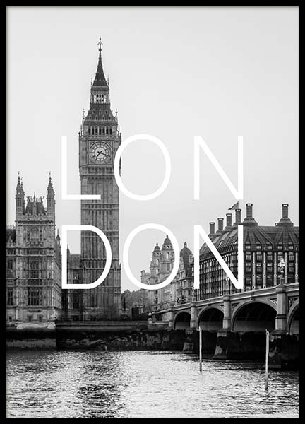 London B&W Poster