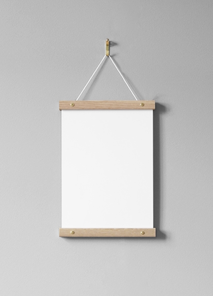 Poster hanger oak 22 cm, screw fastener