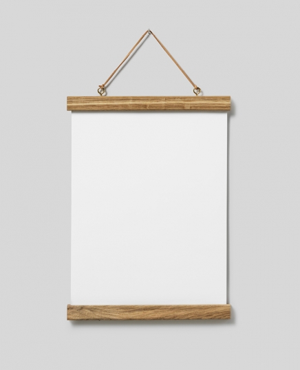 Poster hanger oak 22 cm, magnet fastener