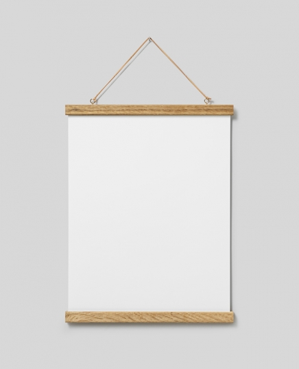 Poster hanger oak 31 cm, magnet fastener