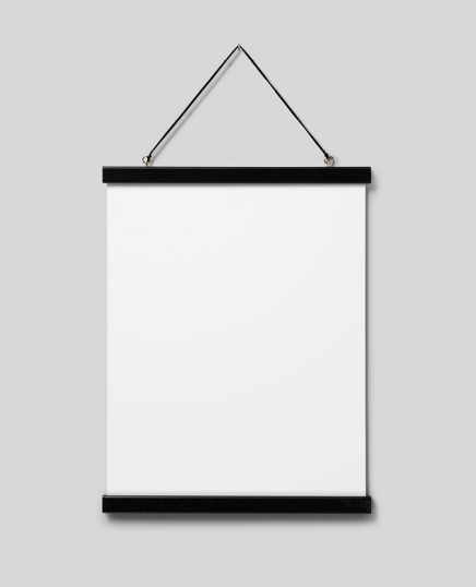 Poster hanger black 31 cm, magnet fastener