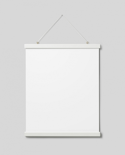  - White poster hanger with magnet fastening, 41 cm