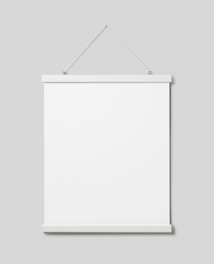 Poster hanger white 41 cm, magnet fastener
