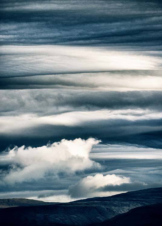 - Poster of a moody sky and different cloud formations.