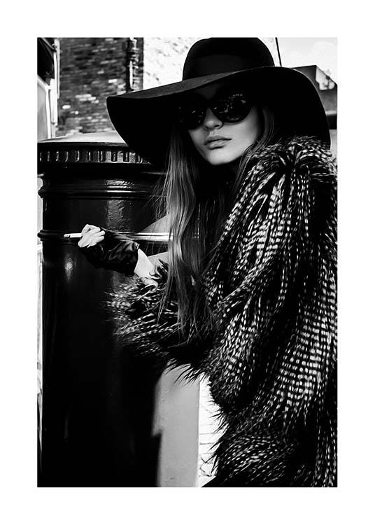 Lady In The Hat Poster