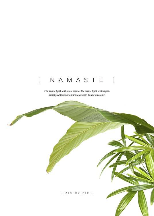 Namaste Poster - Plants namaste - Desenio.co.uk