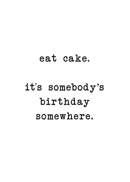 Eat Cake Poster