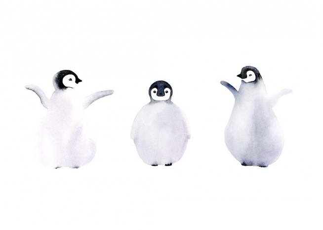 Three Penguins Poster / Art prints at Desenio AB (10685)