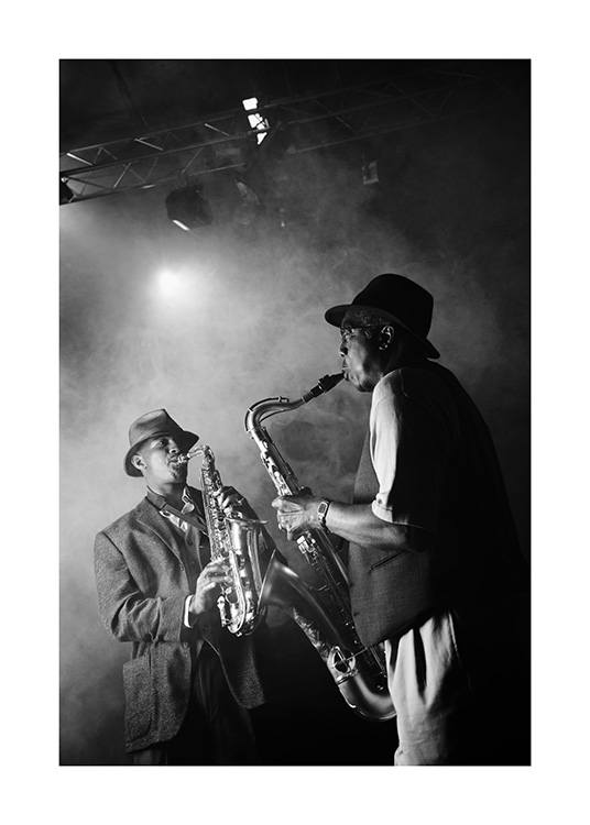 Jazz Club Poster / Black & white at Desenio AB (10722)
