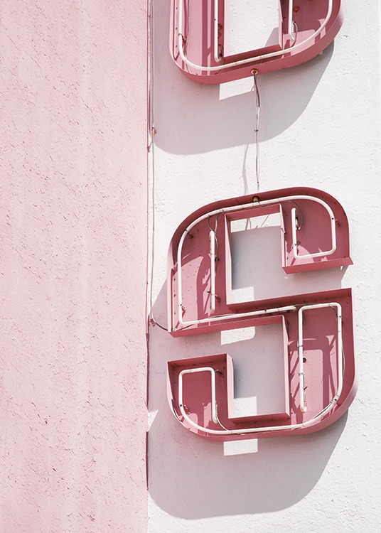 Pink Sign Poster / 50x70 cm | 19 ⅝ x 27 ½ in at Desenio AB (10762)