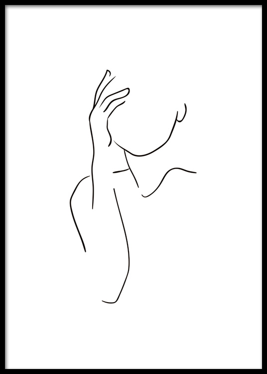 Shoulder Line Art Poster