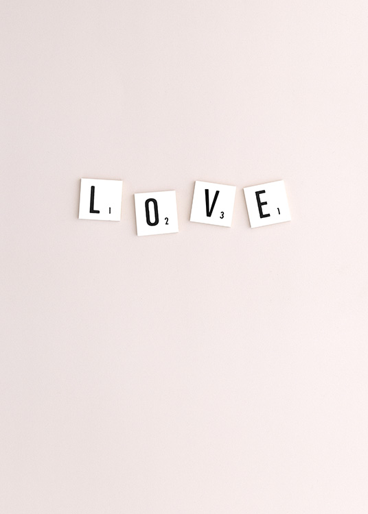 Scrabble Love Poster / Text posters at Desenio AB (10861)