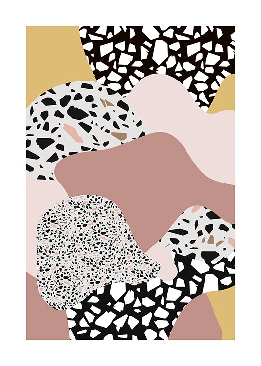 Terrazzo Collage No2 Poster