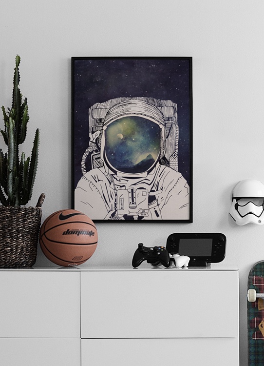 Dreaming of Space Poster Dreaming astronaut Desenio.co.uk