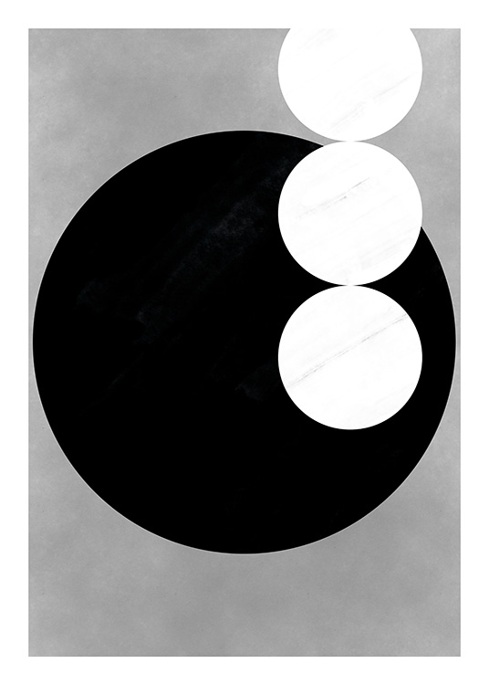 Black & White Shapes No3 Poster / Black & white at Desenio AB (11230)