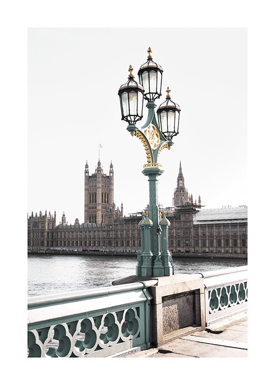  - Beautiful photo poster of Westminster Bridge in London.