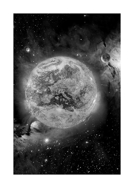 In Space Poster / Black & white at Desenio AB (11436)