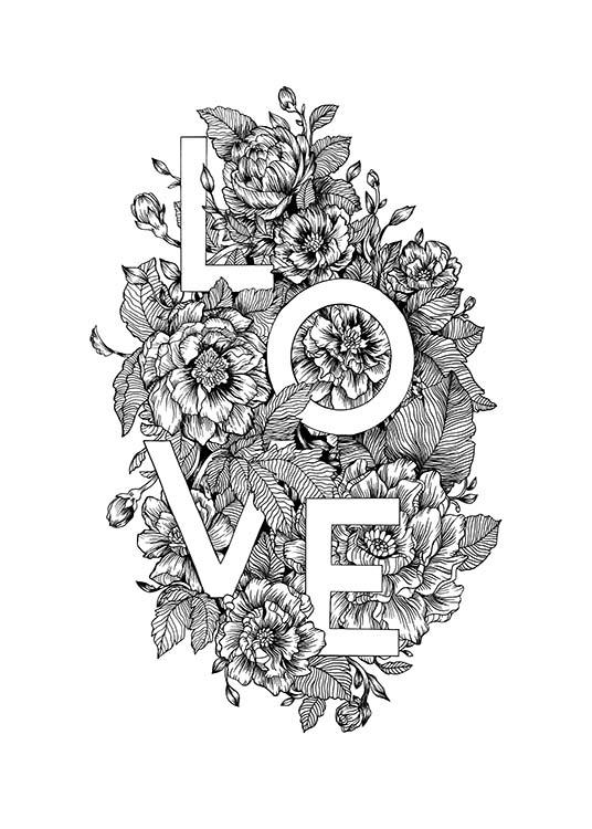 Blooming Love Poster / Text posters at Desenio AB (11736)