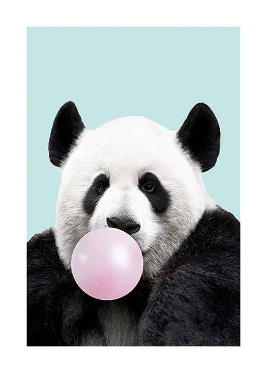 Bubblegum Panda Poster / Kids wall art at Desenio AB (11770)