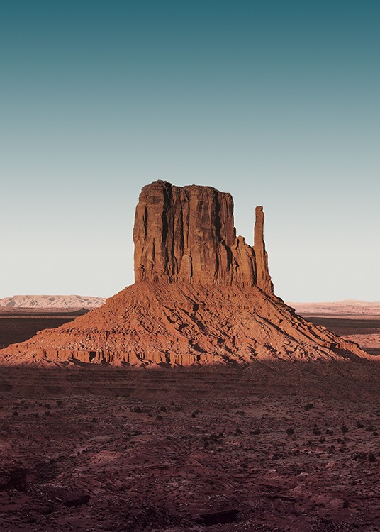 –Photo of the West mitten butte during sunset.  