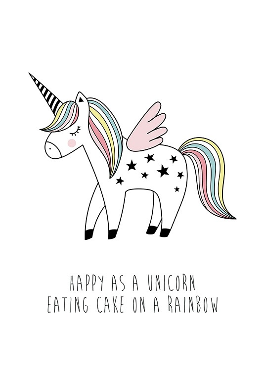 –Unicorn with a matching quote underneath. 