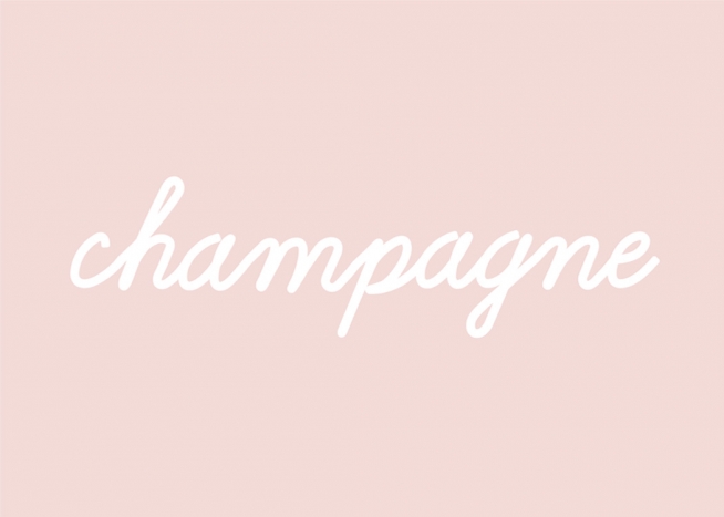 Rosé Champagne Poster / Text posters at Desenio AB (11912)