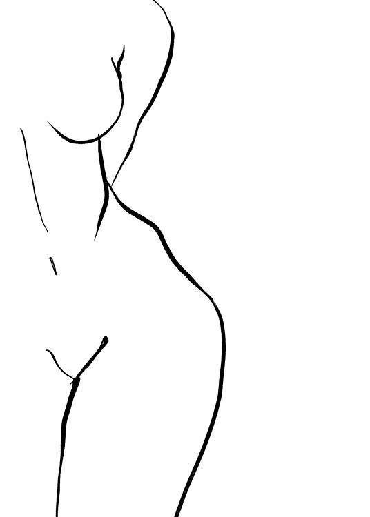 –Poster with line art of a body on a white background. 
