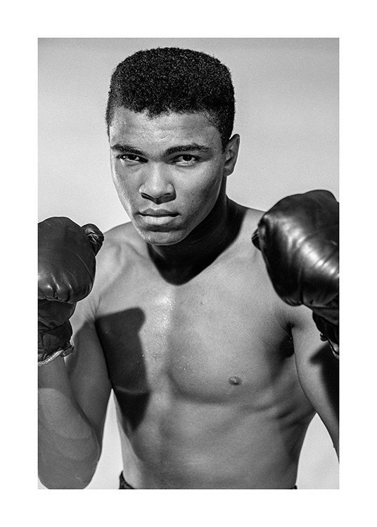 Muhammed Ali Poster / Black & white at Desenio AB (11963)