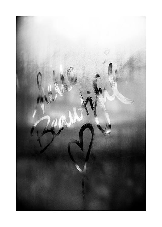 Message on a Window Poster / Black & white at Desenio AB (12168)