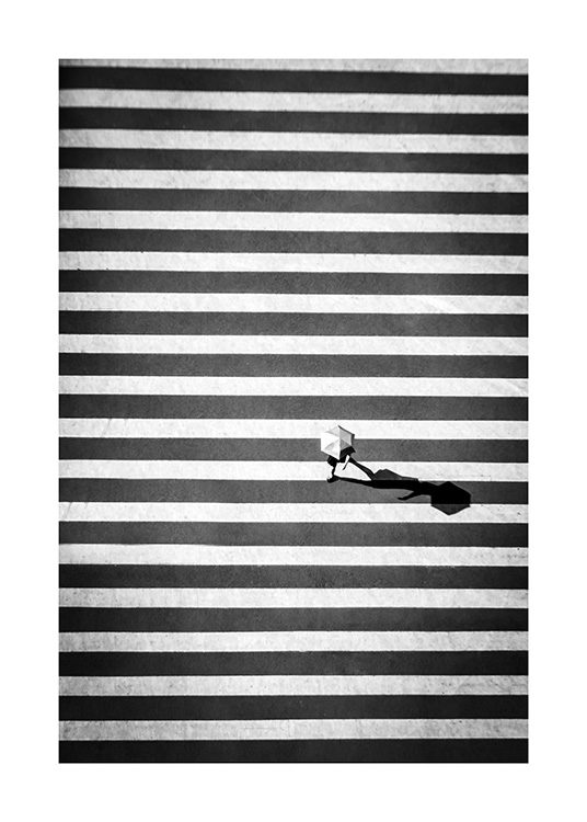 Zebra Crossing Poster / Black & white at Desenio AB (12383)