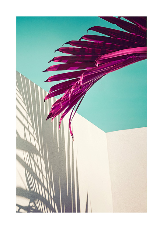 Purple Palm Leaf Poster / Botanical at Desenio AB (12416)