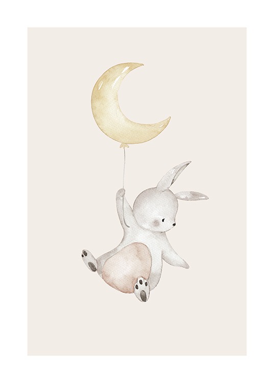 Flying Bunny Poster