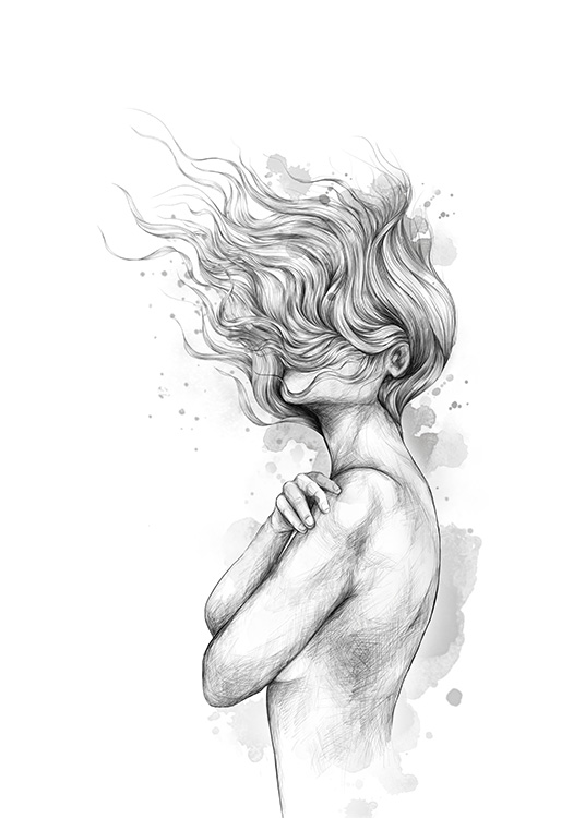 Girl In The Wind Poster / Art prints at Desenio AB (12492)