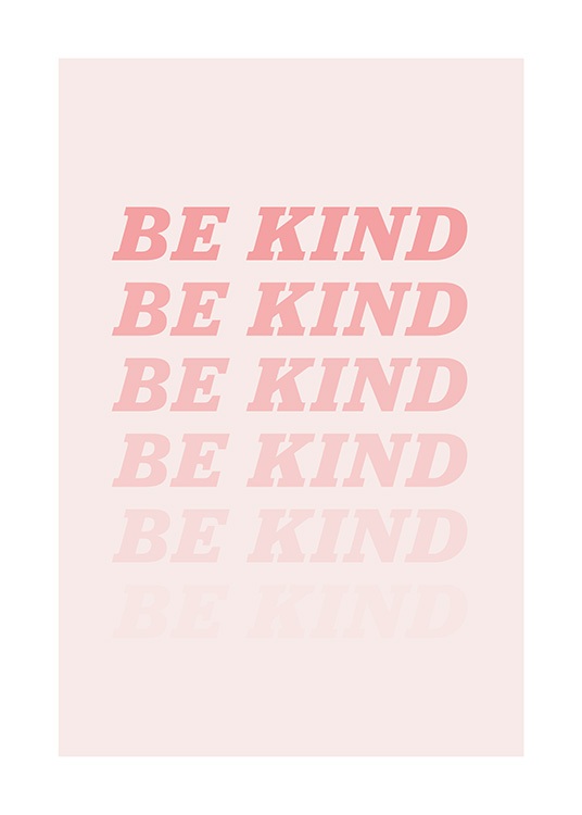 Be Kind Pink Poster / Text posters at Desenio AB (12679)