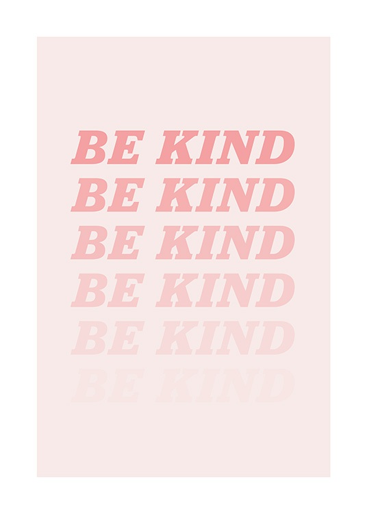 Be Kind Pink Poster