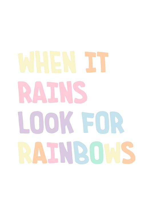 Look for Rainbows Poster / Kids wall art at Desenio AB (12682)